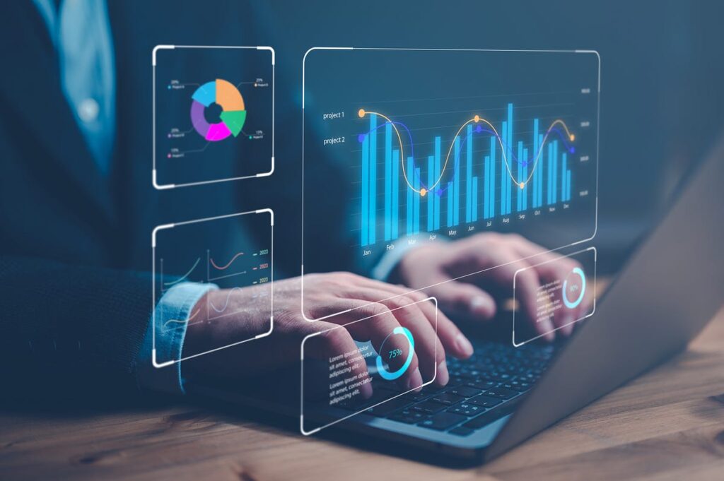 Graphs illustrating performance metrics analyzed