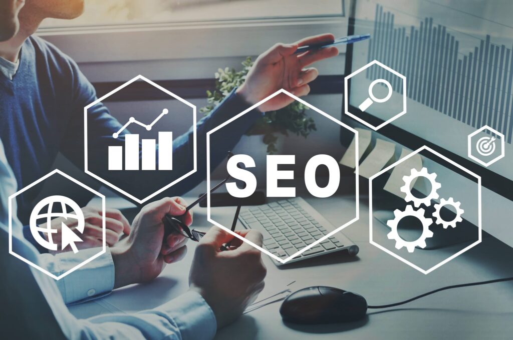 analyzing SEO strategies to improve online visibility and drive traffic.